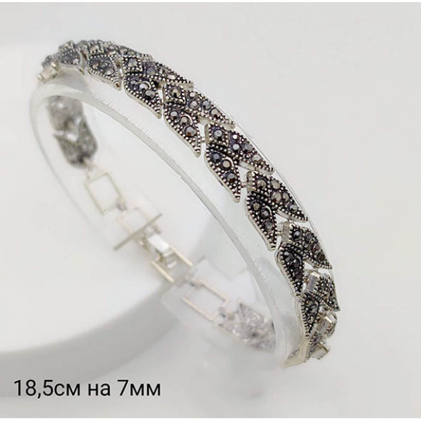 Браслет с марказитами BRAS-718-17.5cm-18.5cm