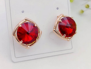 Серьги позолоченные с кристаллами Swarovski E-4809