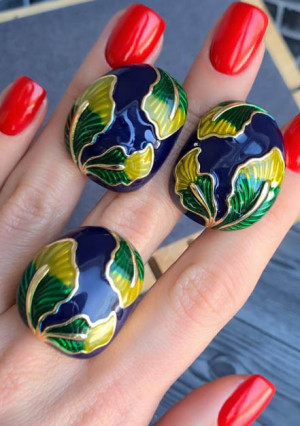 Комплект цветной бижутерии с эмалью ER-982