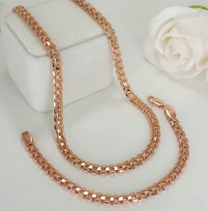 Комплект позолоченных украшений NEB-0034-55cm-19cm-5.5mm