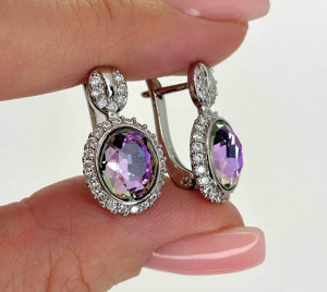 Cерьги с цветными кристаллами Swarovski E-5336