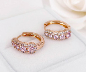 Серьги с фианитами E-6392