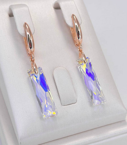 Серьги с кристаллами Swarovski E-6467-g-bril