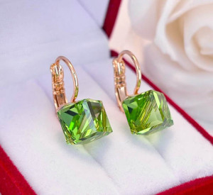 Cерьги позолоченные с кристаллами Swarovski E-6471