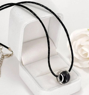 Колье стильное с керамикой  KX-0503-s-black