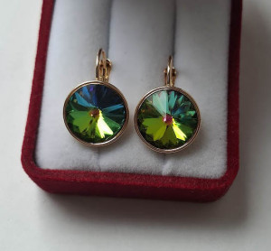 Серьги с цветными кристаллами Swarovski E-6547