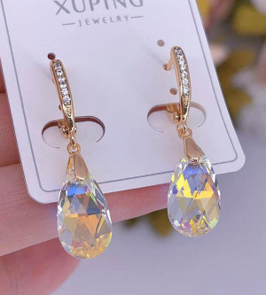 Cерьги позолоченные с кристаллами Swarovski E-6597