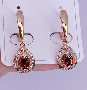 Серьги c фианитами E-6616