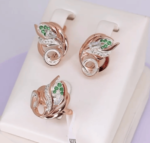 Комплект бижутерии с комбинированным покрытием ER-1853