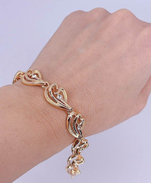 Браслет позолоченный с фианитами BRAS-1126