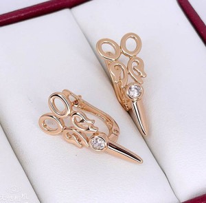 Серьги с фианитами E-6622