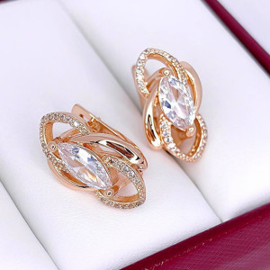 Серьги c фианитами E-6633