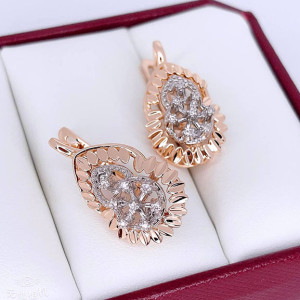 Серьги с фианитами E-6637