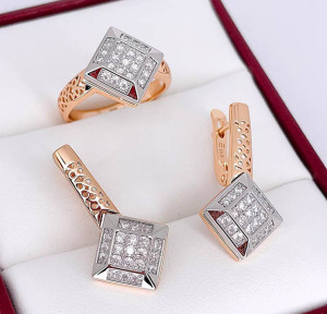 Набор украшений с комбинированным покрытием ER-438