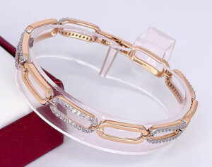 Браслет стильный с фианитами BRAS-1064-17cm-7mm