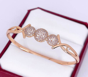 Браслет позолоченный фианитовый BRAS-1127-16.5cm