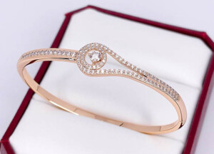 Браслет фианитовый с позолотой BRAS-1132-16.5cm