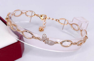 Браслет позолоченный с фианитами BRAS-1138-19cm-22см