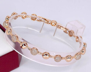 Браслет с фианитами BRAS-915-16.5cm-18.5cm-6mm