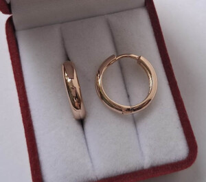 Серьги-конго позолоченные E-6677