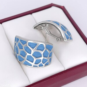 Серьги цветные с эмалью E-6684