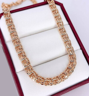 Цепочка позолоченная Бисмарк Ch-0526-50cm-6mm