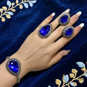 Комплект цветной бижутерии ERPB-0007-s-dblue