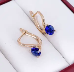 Серьги с фианитами E-6700