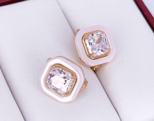 Серьги позолоченные с керамикой E-6726