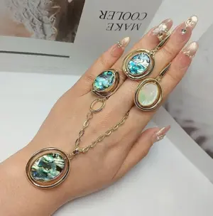 Комплект украшений-трансформеров с перламутром ERP-0109-g-gelperl