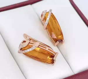 Серьги c фианитами E-5220