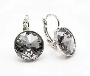 Серьги с кристаллами Swarovski E-6837-s-grey